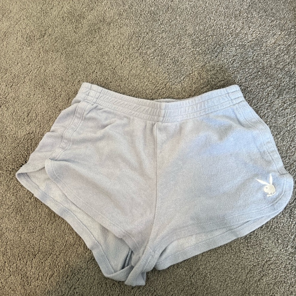 Light purple/grey playboy short.  Xs small